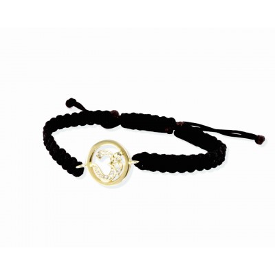 Om Bracelet in Gold Inside Diamond